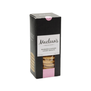 Maclean’s Highland Bakery, Rhubarb & Custard Luxury Biscuits 150g