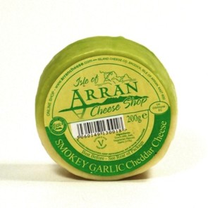 Arran smoked garlic flavoured cheddar cheese 